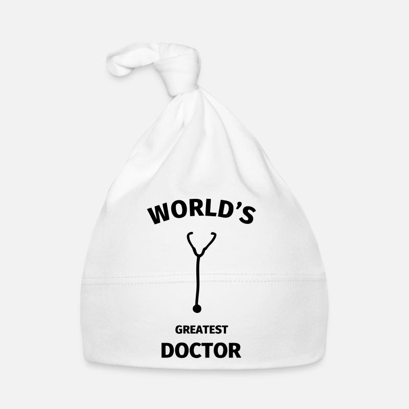 World's Greatest Doctor - Bonnet bio Bébé - blanc