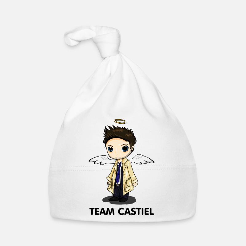 Équipe Castiel (lumière) - Bonnet bio Bébé - blanc