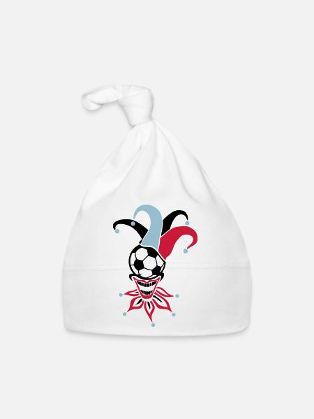 football joker ballon sport - Bonnet bio Bébé - blanc - Devant