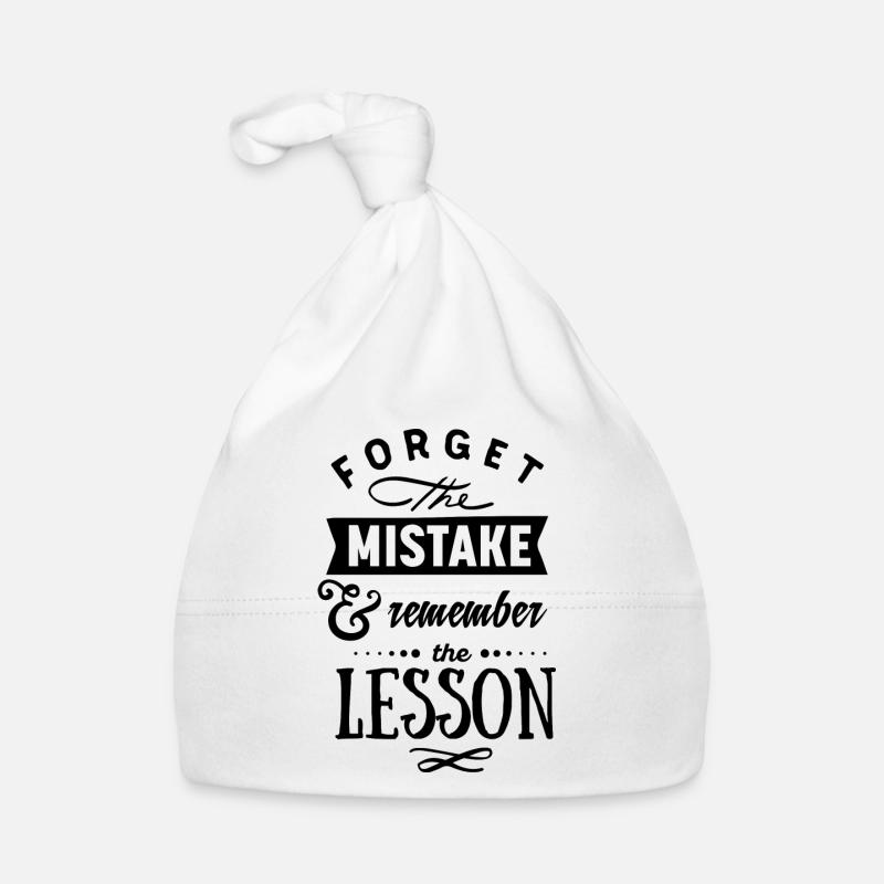Forget the Mistake and remember the Lesson Organic Baby Cap