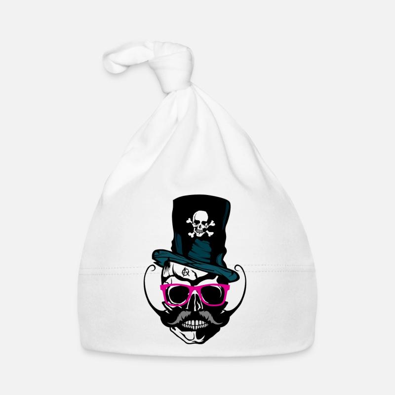 Tod Kopf Schnurrbart hipster Schnurrbart Schädel ana Baby Bio-Mütze