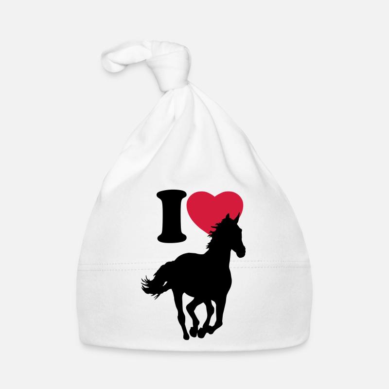 I love horses - Ich liebe Pferde Baby Bio-Mütze