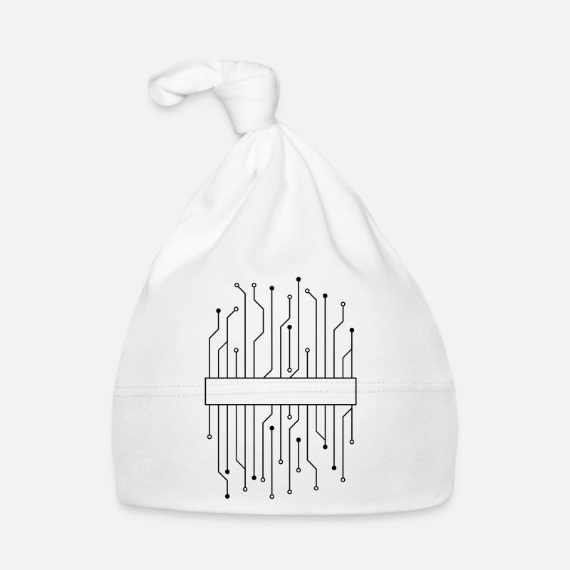 schild rahmen text schaltkreis draht daten microch Baby Bio-Mütze