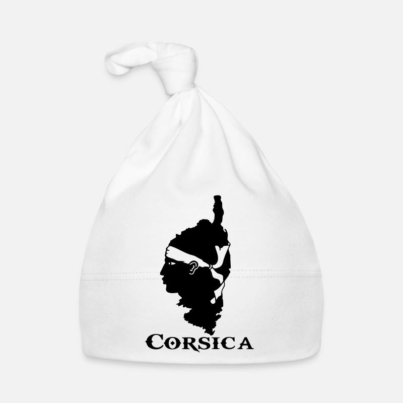 corsica île corse - Bonnet bio Bébé - blanc