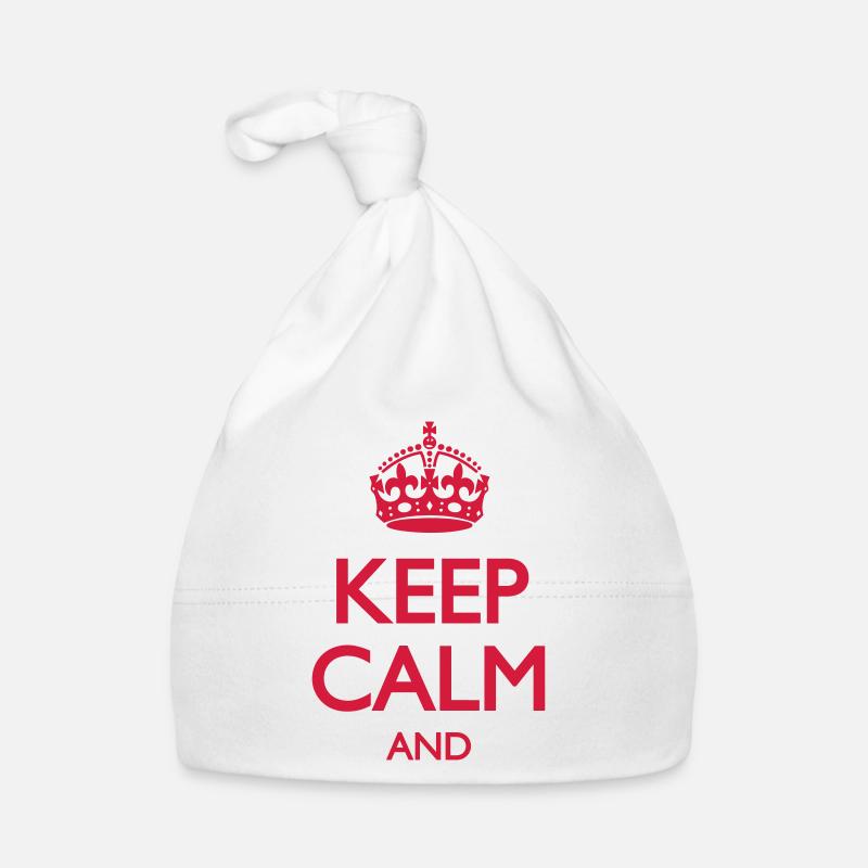 Keep Calm and ... OWN TEXT Bonnet bio Bébé