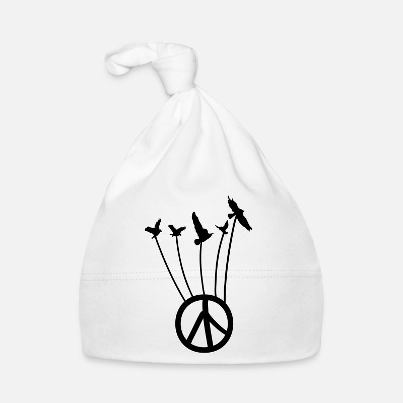 Symbole de paix avec le vol des oiseaux Bonnet bio Bébé