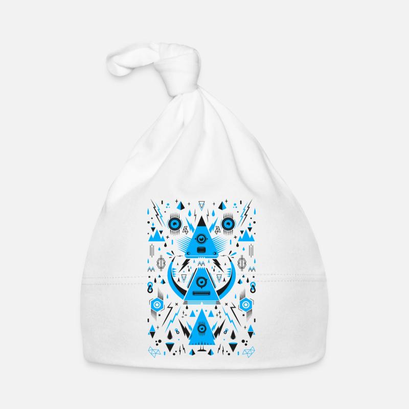 Abstract Triangle Transformation - Bonnet bio Bébé - blanc