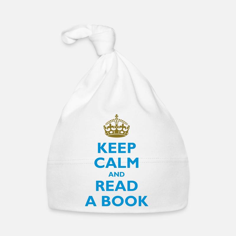 Keep calm and read a book Bonnet bio Bébé