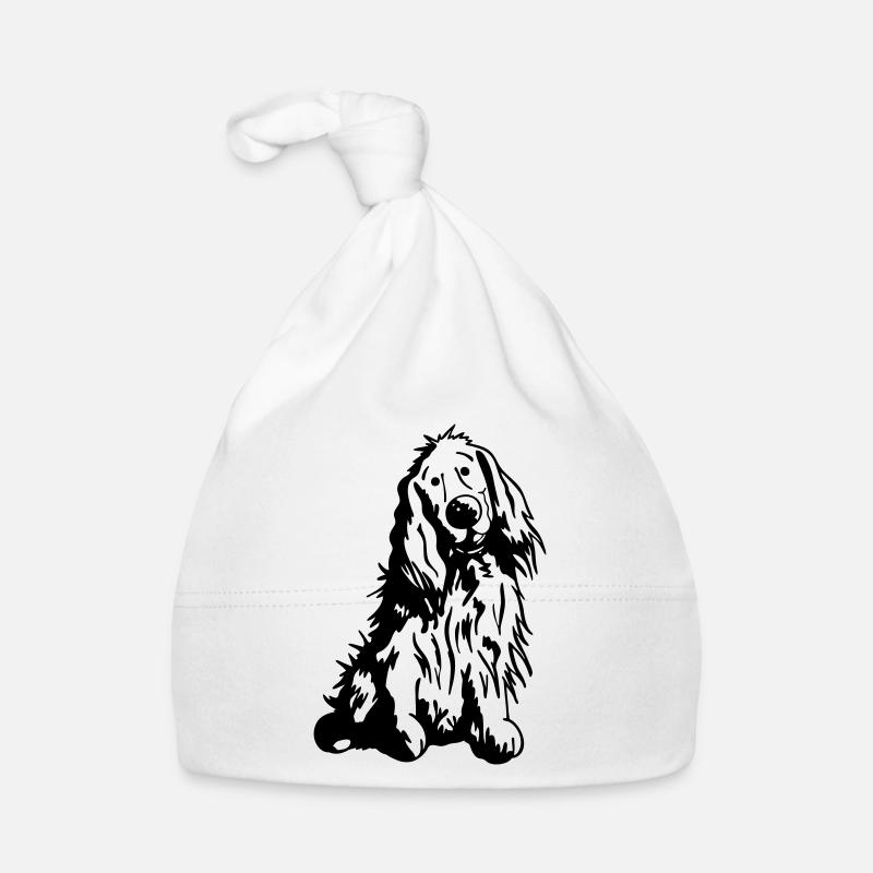 Verträumter Cocker Spaniel - Baby Bio-Mütze - Weiß