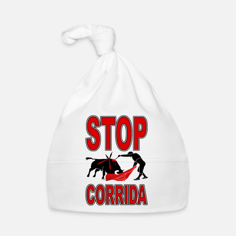 Anti corrida - Bonnet bio Bébé - blanc
