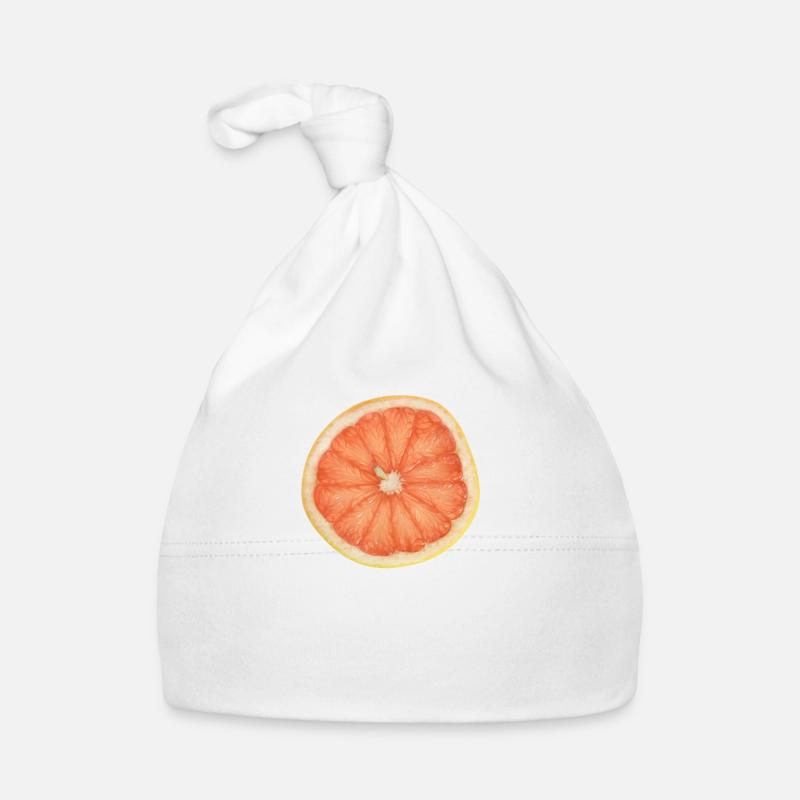 Pamplemousse - Bonnet bio Bébé - blanc