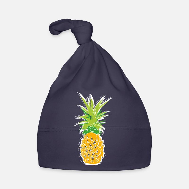 Pineapple scribble Organic Baby Cap