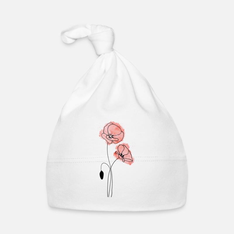 Mohnblume Baby Bio-Mütze