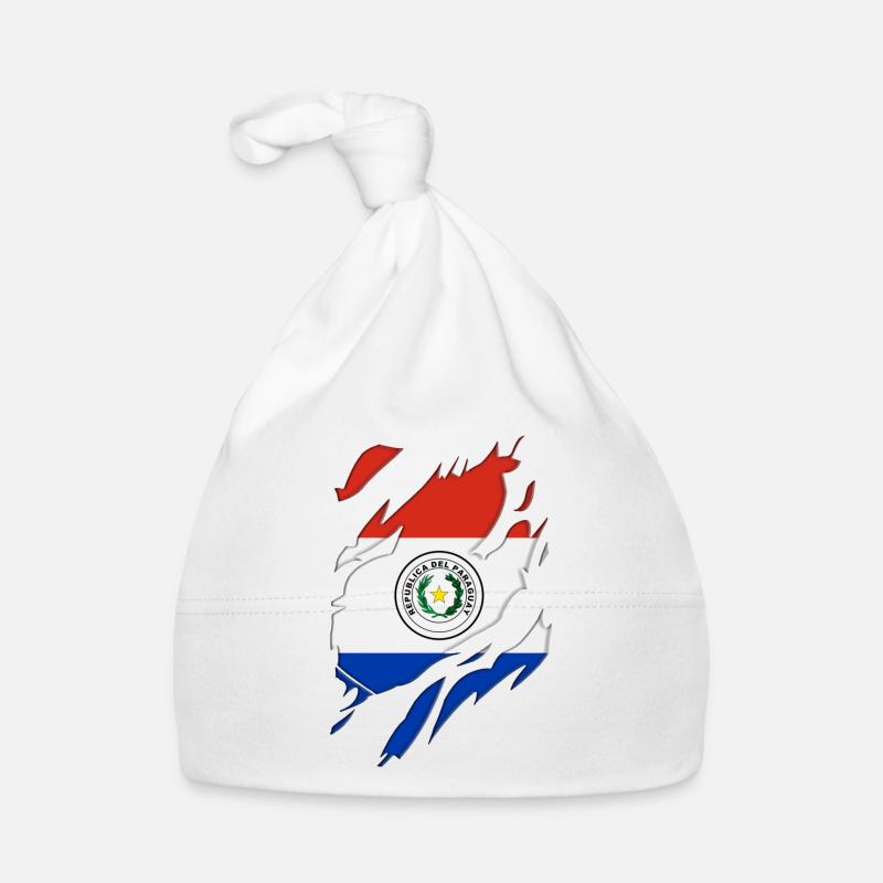 Motif déchiré du drapeau du Paraguay Bonnet bio Bébé