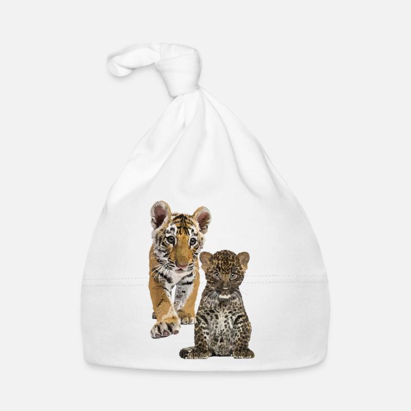 Leopard and tiger Organic Baby Cap