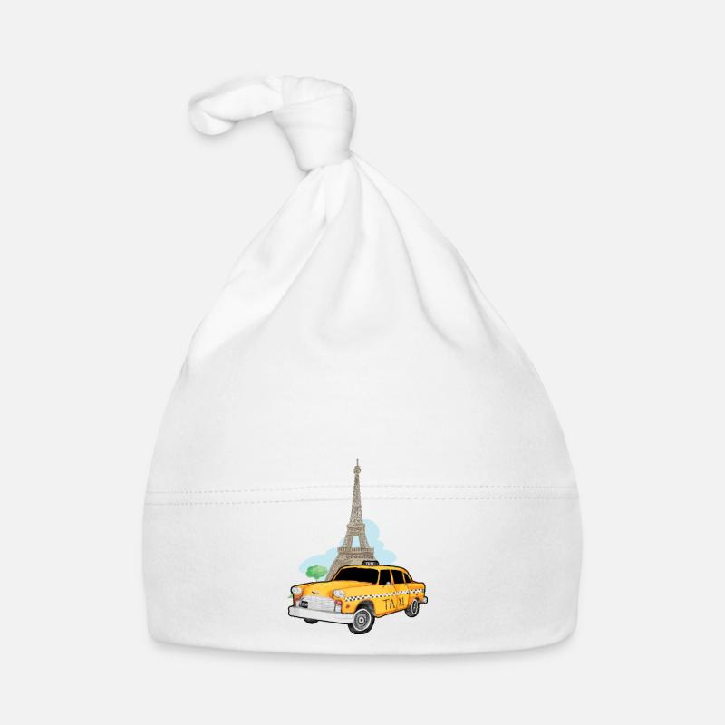 Paris Souvenir Tour Eiffel J'ai survécu à mon voyage Bonnet bio Bébé