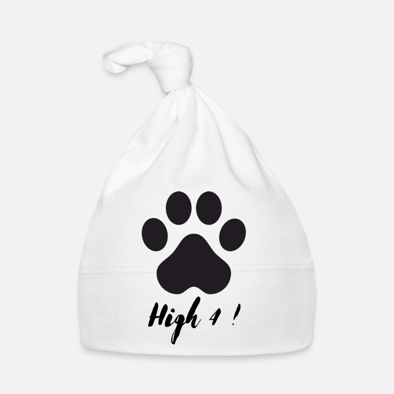 High 4 - cool mignon patte chien chat /black Bonnet bio Bébé