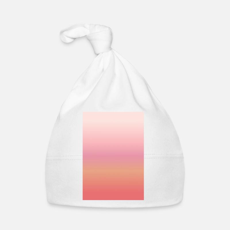 Gradient pink red orange sunset Organic Baby Cap