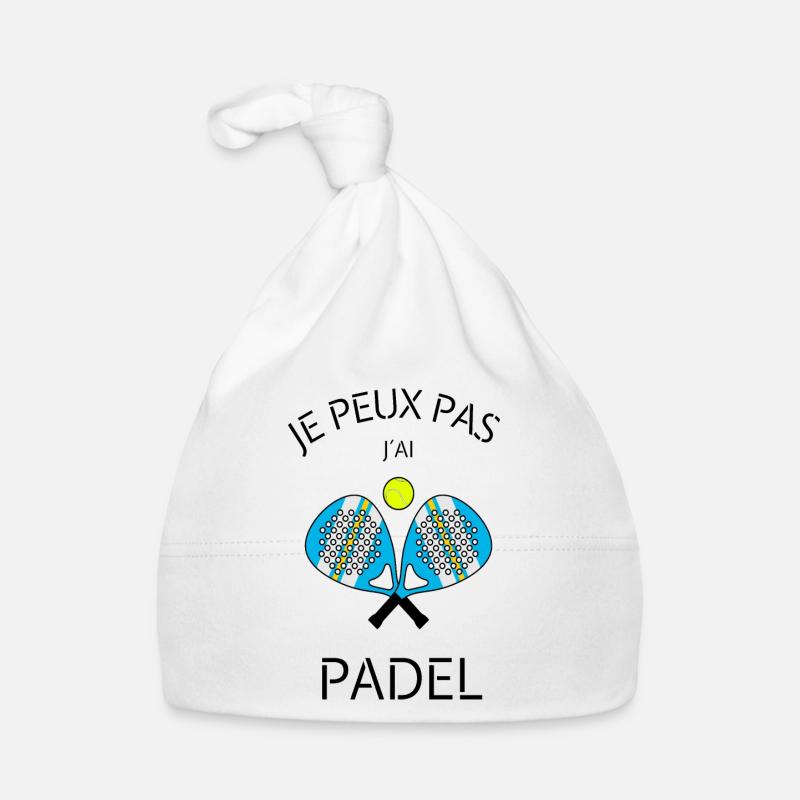 je peux pas j'ai padel - Bonnet bio Bébé - blanc
