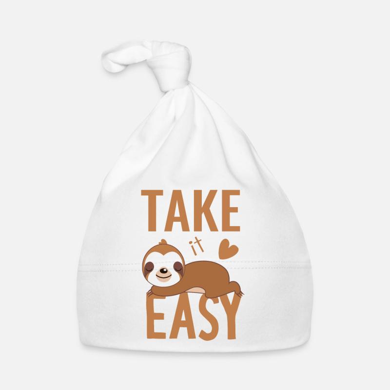 Sloth lazy chill out serenity easy Organic Baby Cap