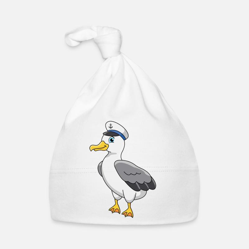 mouette - Bonnet bio Bébé - blanc