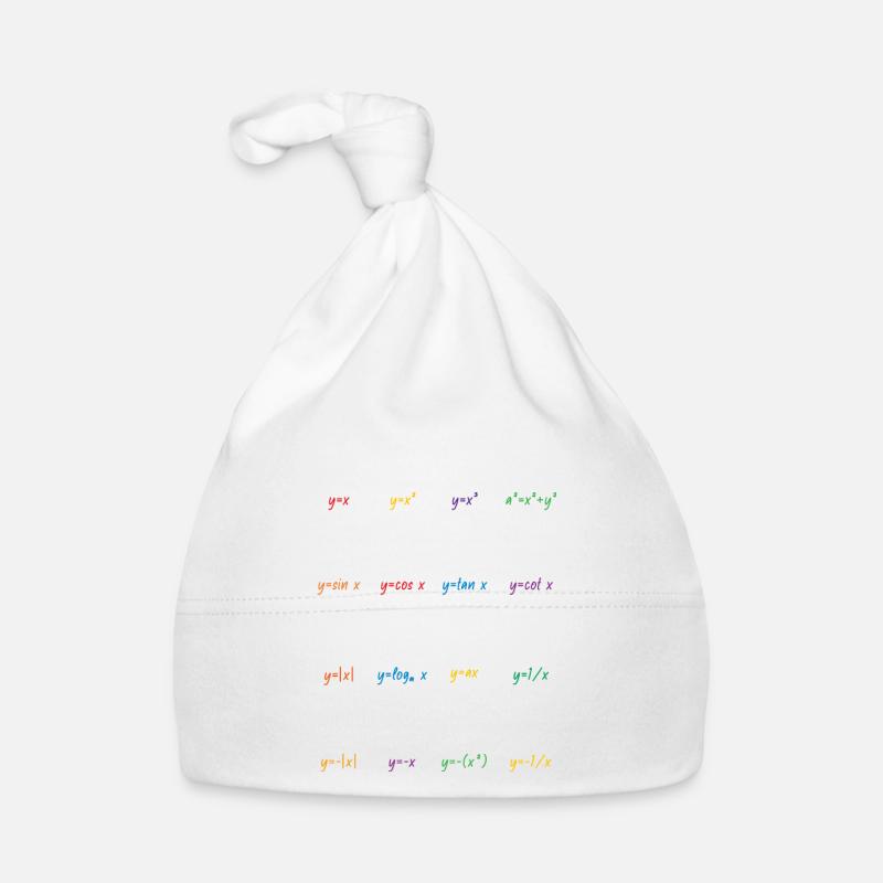 Mathématiques fonction mâles cadeau de maths - Bonnet bio Bébé - blanc