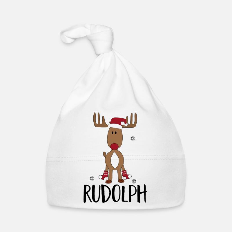 Weihnachten - Baby Bio-Mütze - Weiß