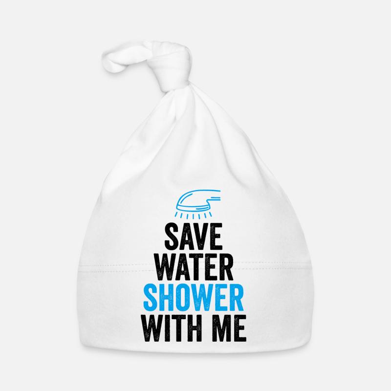 save water shower with me Organic Baby Cap