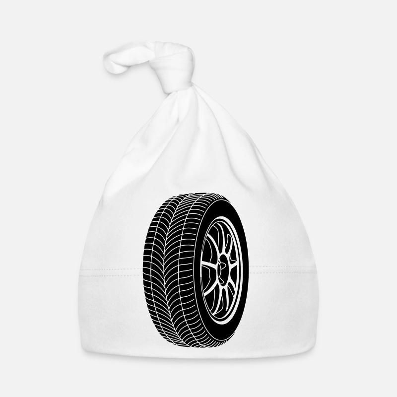 Pneu de voiture pour voiture de sport - Bonnet bio Bébé - blanc