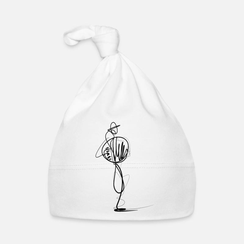 Accordéon - Bonnet bio Bébé - blanc