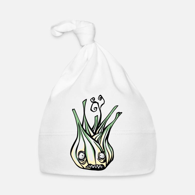 Légume fenouil - Bonnet bio Bébé - blanc
