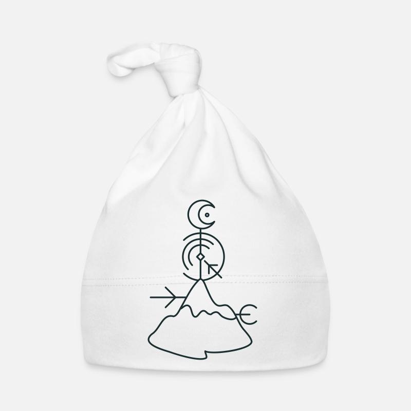 BOHO mountain top moon directions Organic Baby Cap