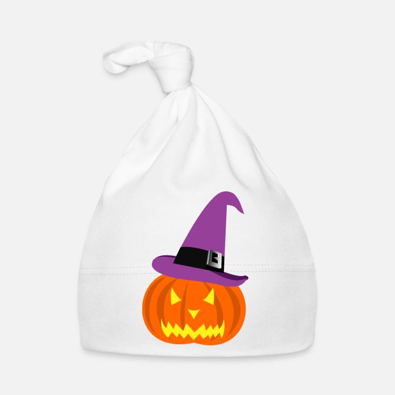 Halloween pumpkin and hat Organic Baby Cap