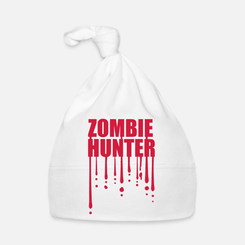 chasseur de zombies citation d’Halloween Bonnet bio Bébé
