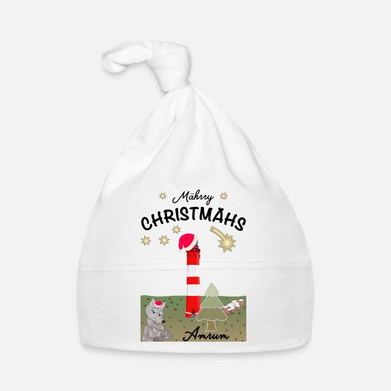Leuchtturm Amrum, Weihnachten, Kultiger Wolf Baby Bio-Mütze