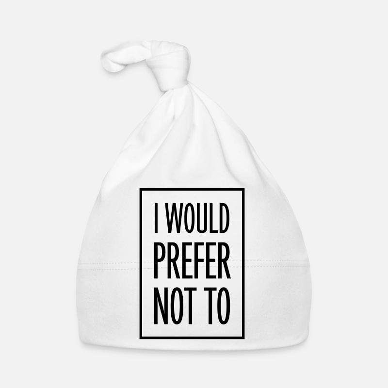 I prefer not to Organic Baby Cap