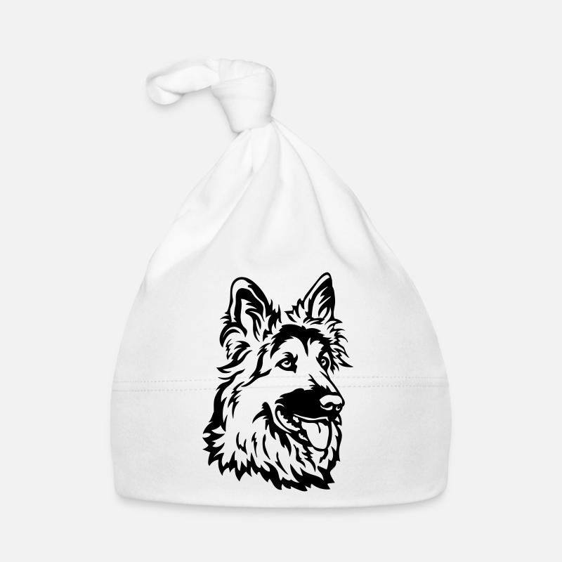 German Shepherd Head Organic Baby Cap