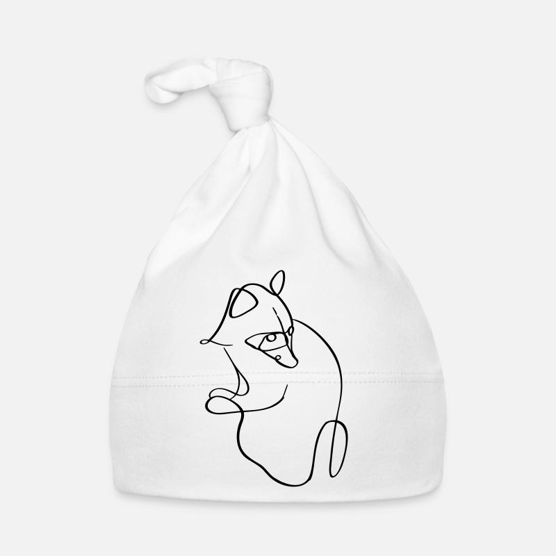 Stylized stylized stylized raccoon - Organic Baby Cap - white