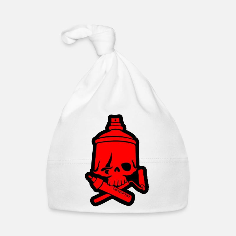 SkullCan Cano - Organic Baby Cap - white