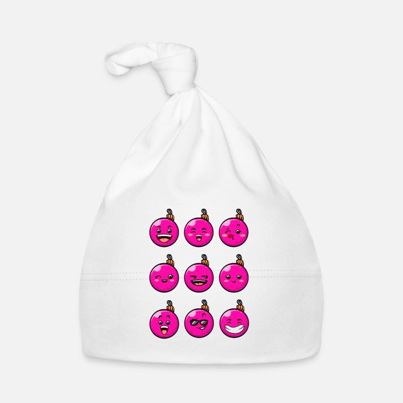 9 Weihnachtskugeln #7/10 Pink Baby Bio-Mütze