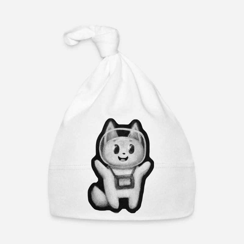 Chat de l’espace rétro Bonnet bio Bébé