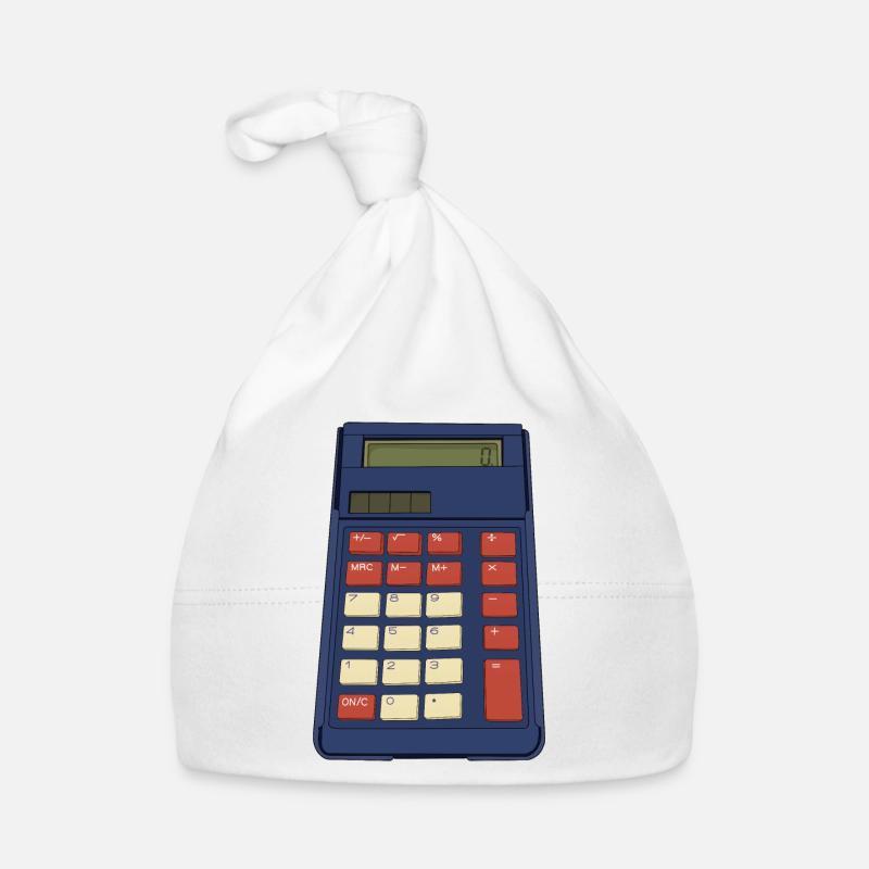 80's 90's Calculator Math School Nostalgia Organic Baby Cap