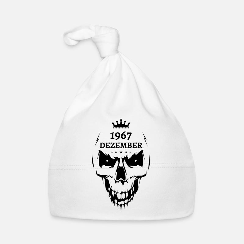December 1967 Skull Organic Baby Cap