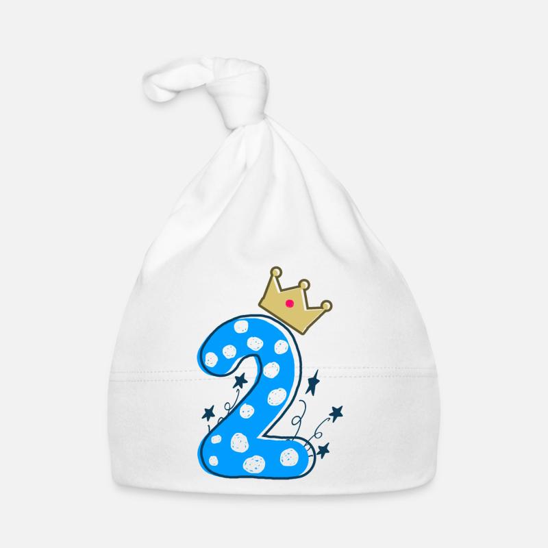 2. Geburtstag Motiv für Jungen oder Mädchen Baby Bio-Mütze