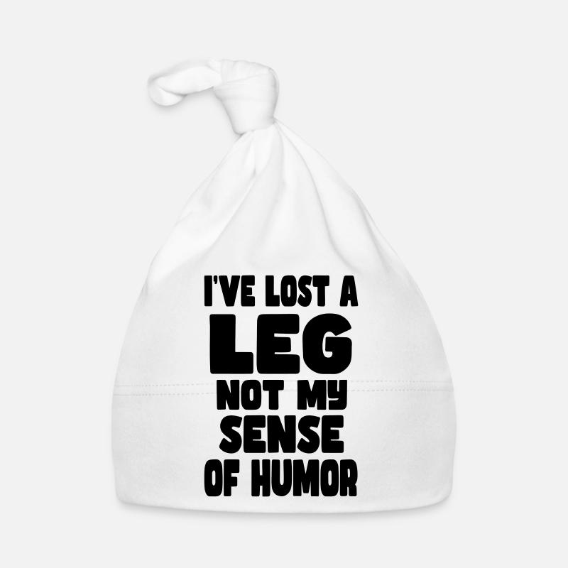 J’ai perdu une jambe, pas mon humour* Bonnet bio Bébé