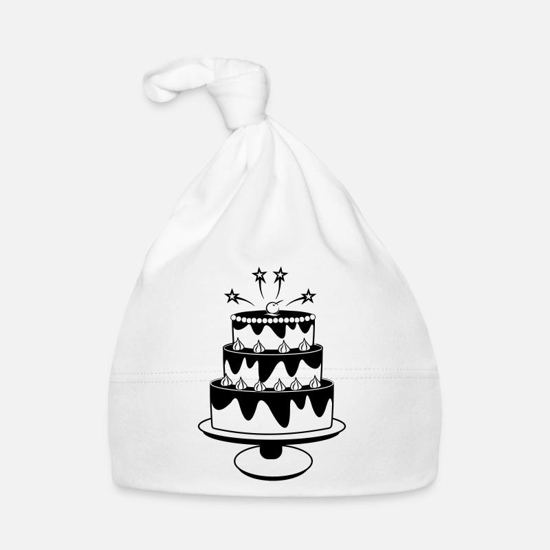 Geburtstagstorte mit Sternen Baby Bio-Mütze
