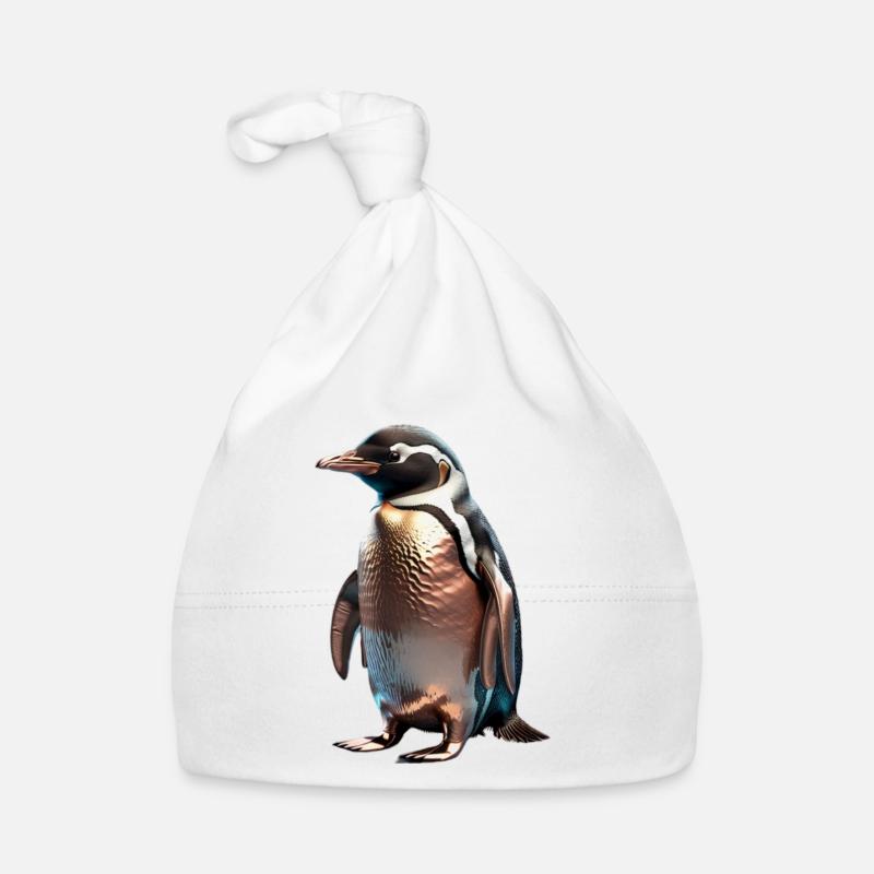 Le Pingouin de bronze - Bonnet bio Bébé - blanc