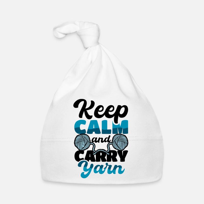 Keep calm and carry yarn Baby Bio-Mütze