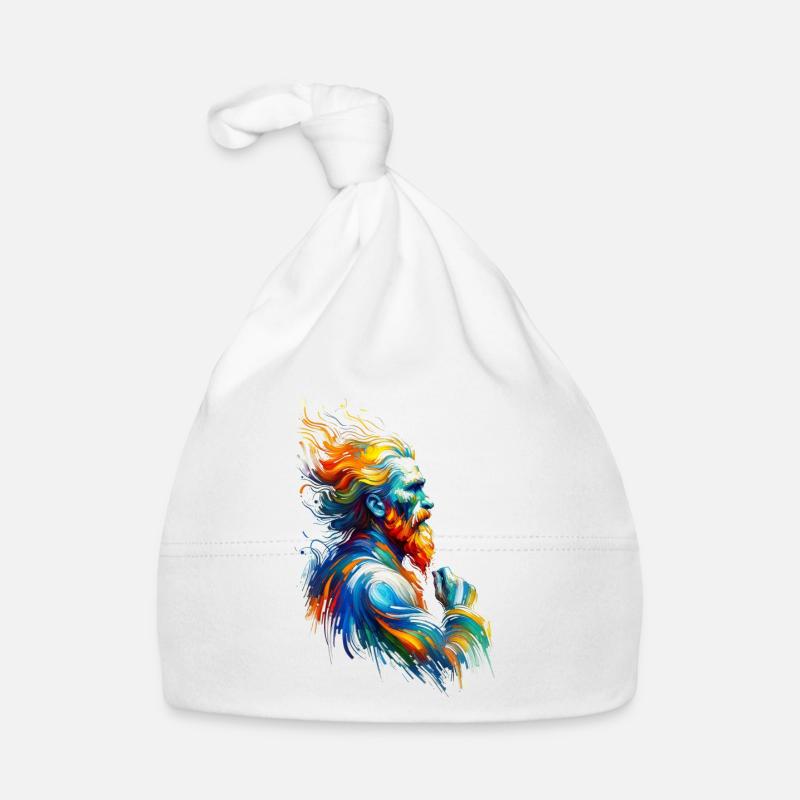 AI God de Vincent van Gogh - Bonnet bio Bébé - blanc