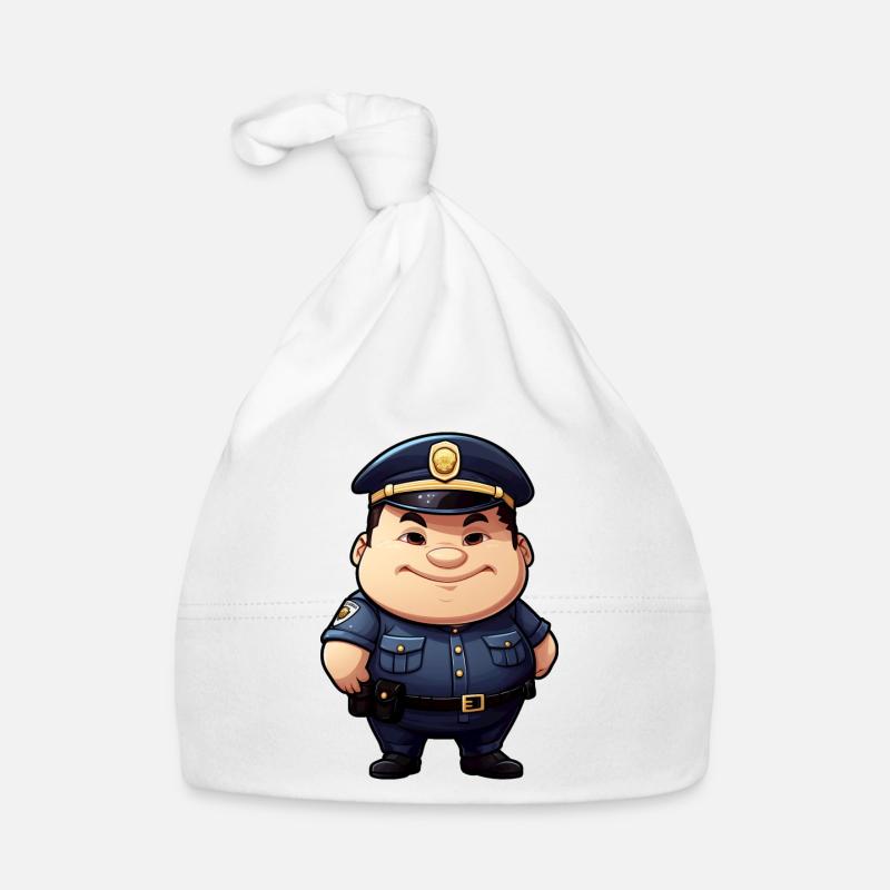 dicker Polizist Baby Bio-Mütze